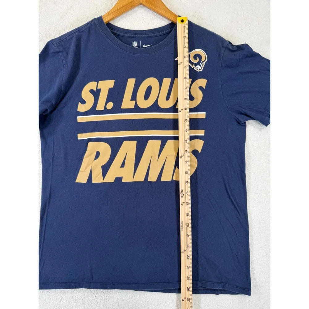Nike NFL Team Apparel St. Louis Rams T-Shirt Mens Large Navy Blue Athletic Cut